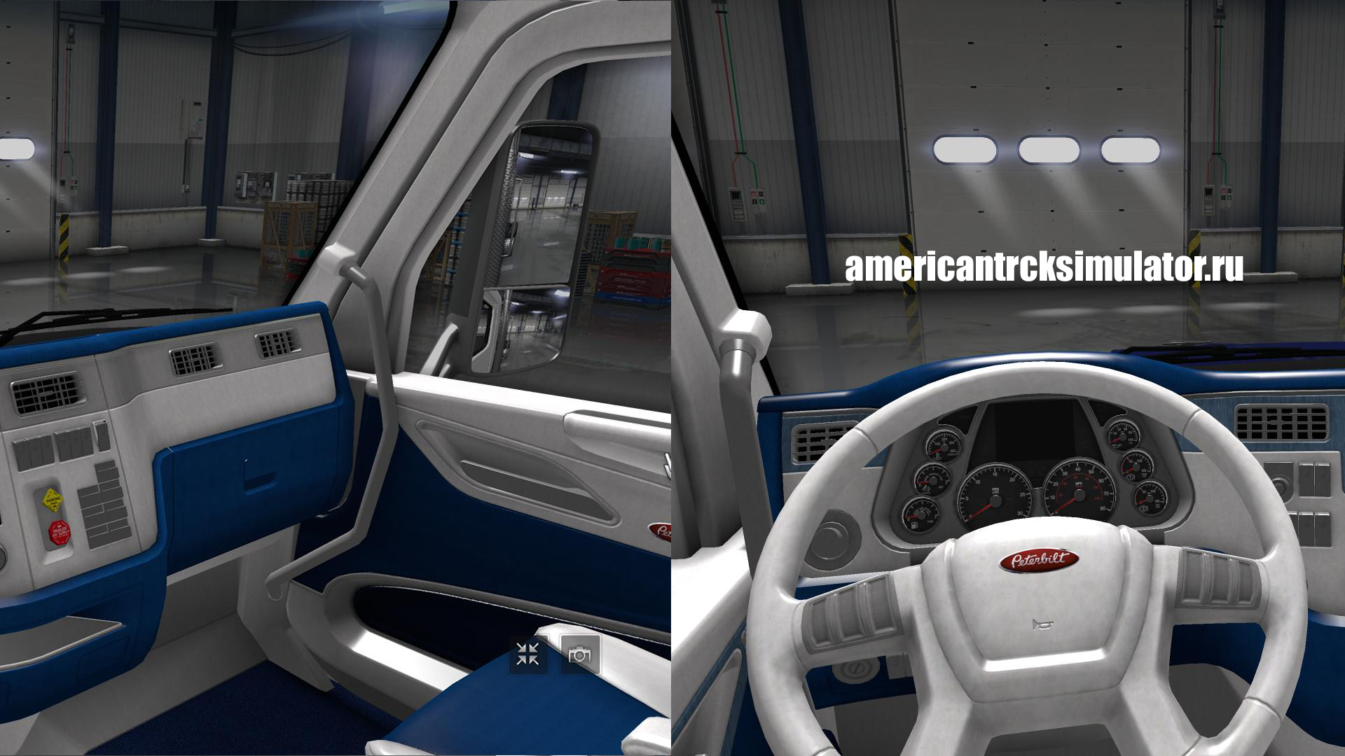 Мод ATS PETERBILT 579 бело-синий и...