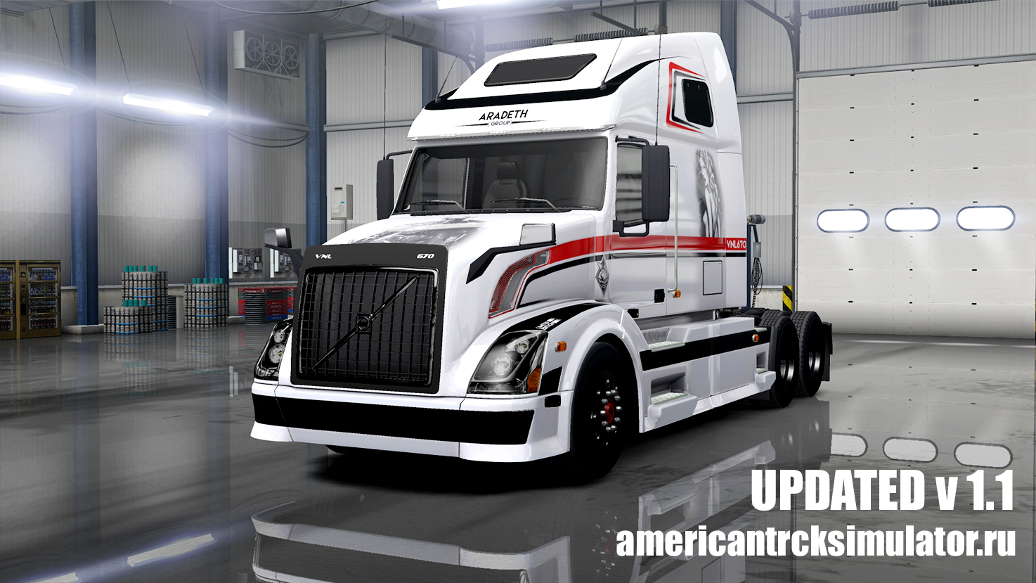 Грузовик Volvo VNL 670 v1.1 для ATS