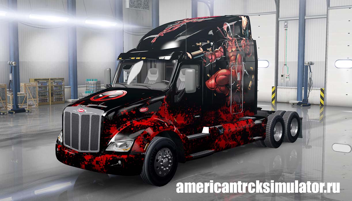 Скин Deadpool Peterbilt 579 для Am...
