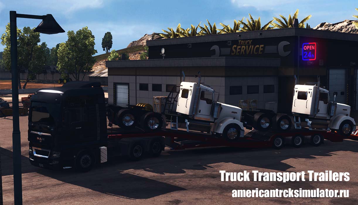 Прицеп Truck Transport Trailers для American Truck Simulator