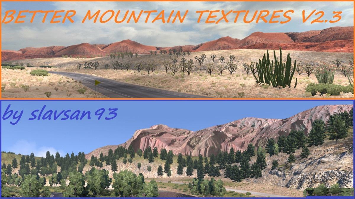 Улучшенные текстуры гор для ATS