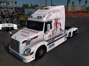 Зимний скин  Volvo VNL 670 для ATS