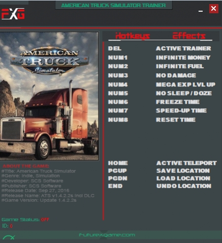 American truck simulator трейнер