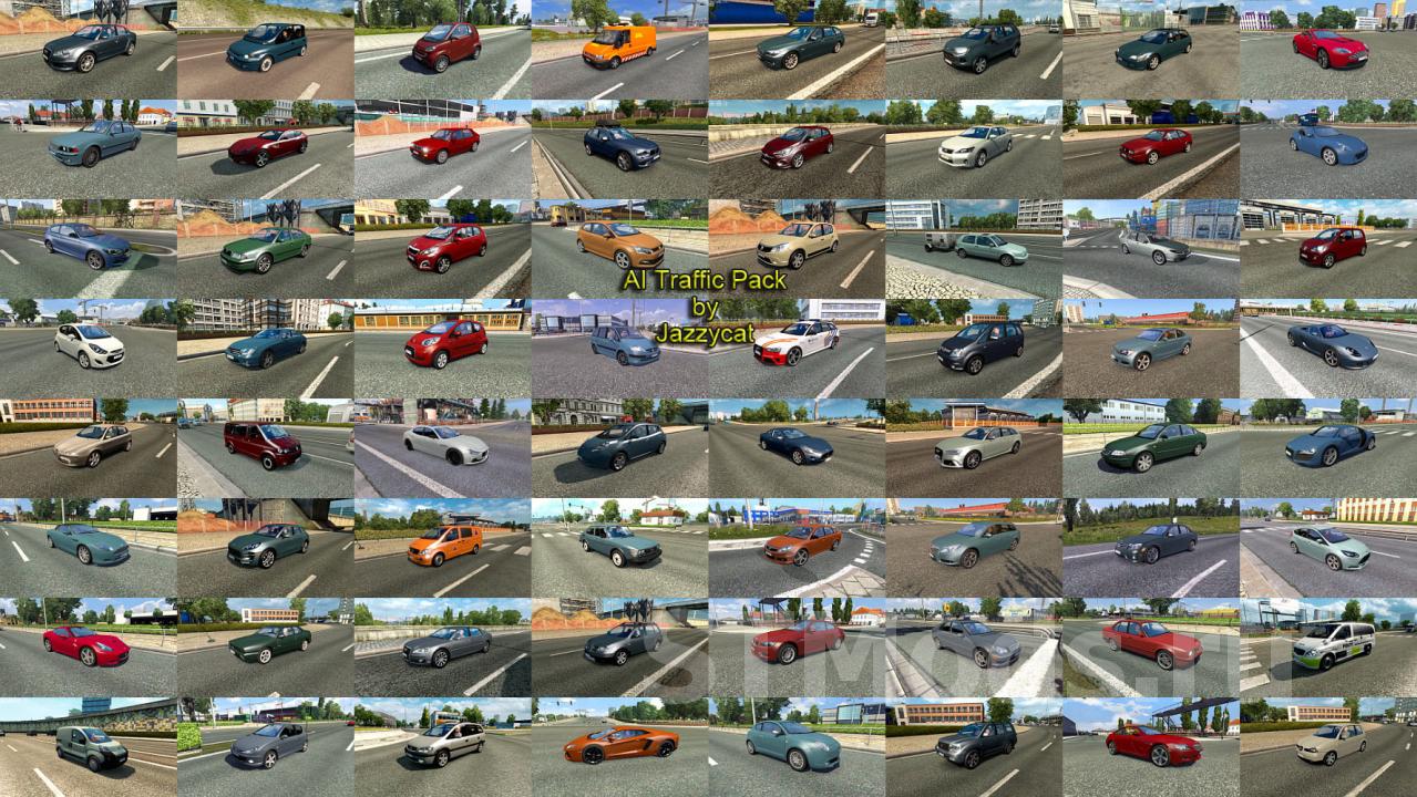 Мод AI Traffic Pack версия 8.8 для...