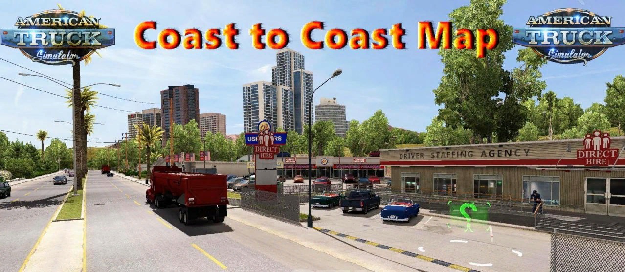 Карта Coast to Coast для American ...