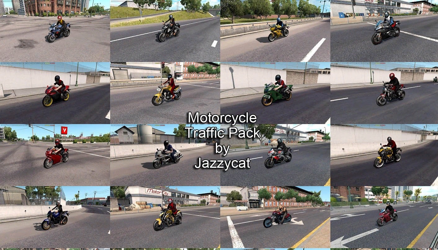 Мод Motorcycle Traffic Pack для Am...